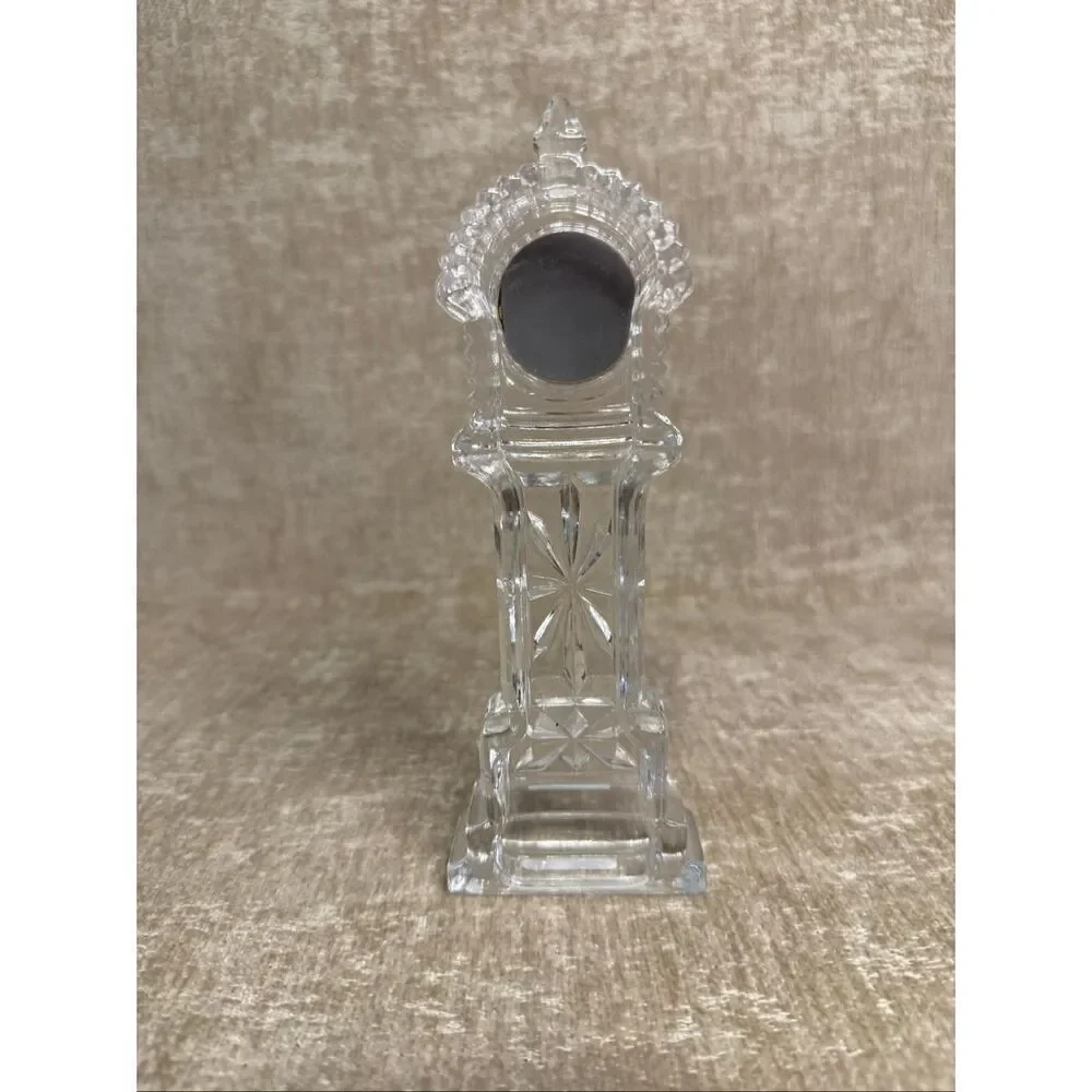 Crystal Legends by Godinger Grandfather Desktop Mantel Quartz Clock Clear 7
